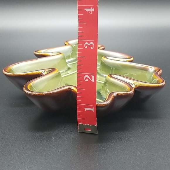 Maple and Oak Leaf Green and Brown Ceramic Dishes - Picture 9 of 10
